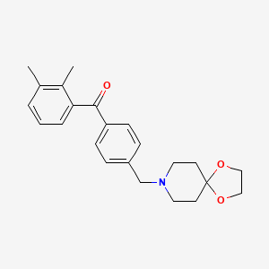 molecular formula C23H27NO3 B1613972 2,3-Dimethyl-4'-[8-(1,4-dioxa-8-azaspiro[4.5]decyl)methyl]benzophenone CAS No. 898757-88-5