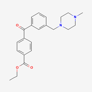 Ethyl 4-[3-[(4-methylpiperazin-1-yl)methyl]benzoyl]benzoate