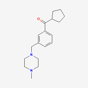 Cyclopentyl 3-(4-methylpiperazinomethyl)phenyl ketone