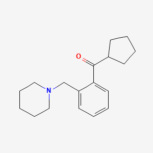 Cyclopentyl 2-(piperidinomethyl)phenyl ketone