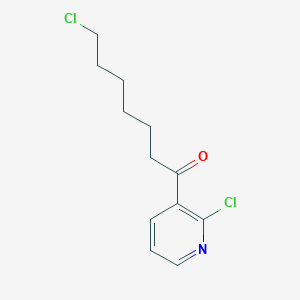 molecular formula C12H15Cl2NO B1613993 2-Chloro-3-(7-chloroheptanoyl)pyridine CAS No. 914203-38-6