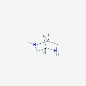 molecular formula C6H12N2 B161400 (1S,4S)-2-Methyl-2,5-diazabicyclo[2.2.1]heptane CAS No. 134679-22-4