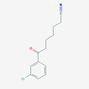 7-(3-Chlorophenyl)-7-oxoheptanenitrile