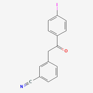 molecular formula C15H10INO B1614002 2-(3-Cyanophenyl)-4'-iodoacetophenone CAS No. 898784-39-9