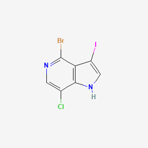 molecular formula C7H3BrClIN2 B1614007 4-Bromo-7-chloro-3-iodo-1H-pyrrolo[3,2-c]pyridine CAS No. 1000341-91-2