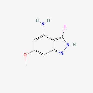 molecular formula C8H8IN3O B1614008 3-Iodo-6-methoxy-1H-indazol-4-amine CAS No. 1000341-17-2