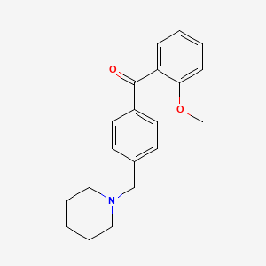 molecular formula C20H23NO2 B1614027 2-Methoxy-4'-piperidinomethyl benzophenone CAS No. 898770-99-5