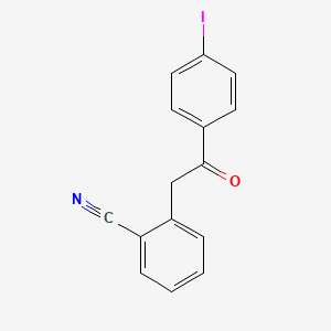 molecular formula C15H10INO B1614033 2-(2-Cyanophenyl)-4'-iodoacetophenone CAS No. 898784-33-3