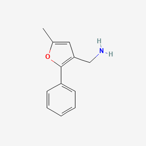 molecular formula C12H13NO B1614064 (5-Methyl-2-phenyl-3-furyl)methylamine CAS No. 771572-29-3