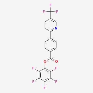 molecular formula C19H7F8NO2 B1614066 Pentafluorophenyl 4-[5-(trifluoromethyl)pyridin-2-yl]benzoate CAS No. 910036-89-4