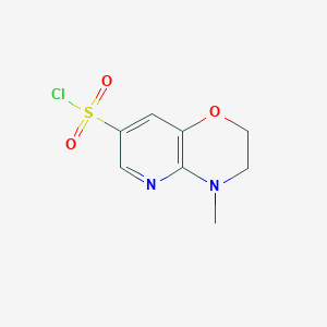 molecular formula C8H9ClN2O3S B1614068 4-Methyl-3,4-dihydro-2H-pyrido[3,2-B][1,4]oxazine-7-sulfonyl chloride CAS No. 910037-13-7