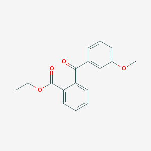 molecular formula C17H16O4 B1614079 2-羰基乙氧基-3'-甲氧基苯甲酮 CAS No. 750633-61-5