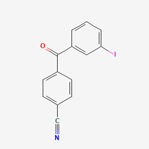 molecular formula C14H8INO B1614080 4-Cyano-3'-iodobenzophenone CAS No. 890098-65-4