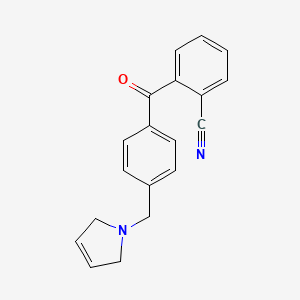 molecular formula C19H16N2O B1614090 2-(4-((2,5-Dihydro-1H-pyrrol-1-yl)methyl)benzoyl)benzonitrile CAS No. 898763-83-2