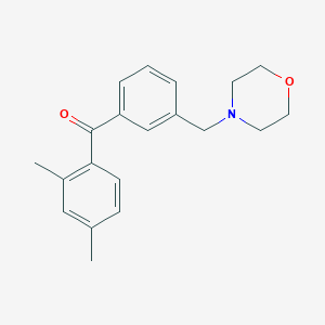 molecular formula C20H23NO2 B1614093 2,4-Dimethyl-3'-morpholinomethyl benzophenone CAS No. 898765-56-5