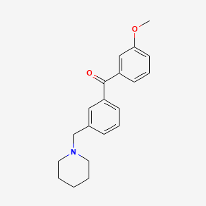 molecular formula C20H23NO2 B1614097 3-Methoxy-3'-piperidinomethyl benzophenone CAS No. 898792-64-8
