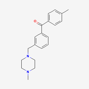 molecular formula C20H24N2O B1614102 4'-甲基-3-(4-甲基哌嗪甲基)二苯甲酮 CAS No. 898788-34-6