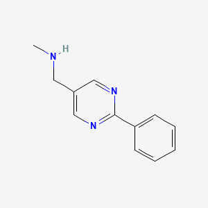 molecular formula C12H13N3 B1614132 N-methyl-(2-phenylpyrimidin-5-yl)methylamine CAS No. 921939-11-9