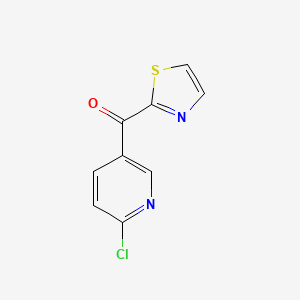 molecular formula C9H5ClN2OS B1614149 (2-氯吡啶-5-基)噻唑基酮 CAS No. 890100-46-6