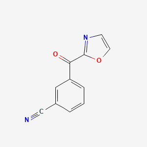 molecular formula C11H6N2O2 B1614154 2-(3-氰基苯甲酰)恶唑 CAS No. 898759-89-2
