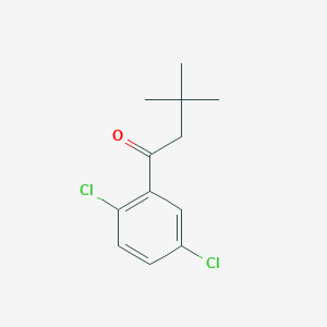 molecular formula C12H14Cl2O B1614158 2',5'-Dichloro-3,3-dimethylbutyrophenone CAS No. 898764-88-0