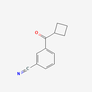 molecular formula C12H11NO B1614160 3-Cyanophenyl cyclobutyl ketone CAS No. 898790-48-2