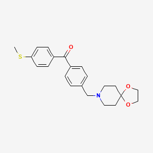 B1614167 4'-[8-(1,4-Dioxa-8-azaspiro[4.5]decyl)methyl]-4-thiomethyl benzophenone CAS No. 898757-74-9