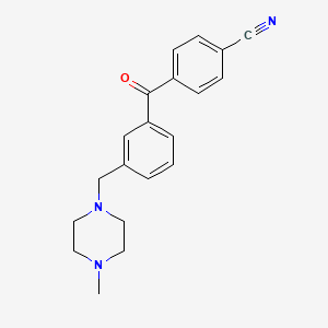 molecular formula C20H21N3O B1614174 4'-Cyano-3-(4-methylpiperazinomethyl) benzophenone CAS No. 898788-46-0