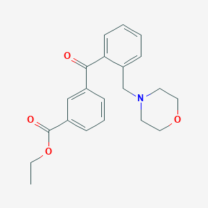 molecular formula C21H23NO4 B1614176 3'-Carboethoxy-2-morpholinomethyl benzophenone CAS No. 898750-17-9