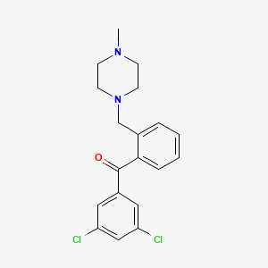 molecular formula C19H20Cl2N2O B1614187 3,5-二氯-2'-(4-甲基哌嗪甲基)苯甲酮 CAS No. 898762-42-0