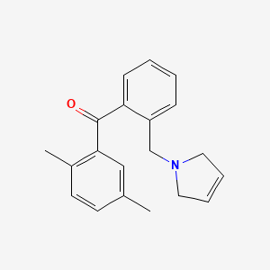 molecular formula C20H21NO B1614189 (2-((2,5-Dihydro-1H-pyrrol-1-yl)methyl)phenyl)(2,5-dimethylphenyl)methanone CAS No. 898763-26-3