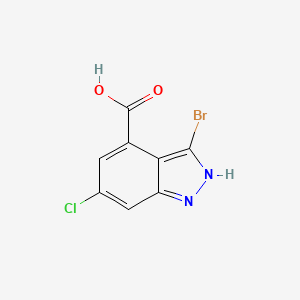 molecular formula C8H4BrClN2O2 B1614191 3-Bromo-6-chloro-1H-indazole-4-carboxylic acid CAS No. 885522-21-4