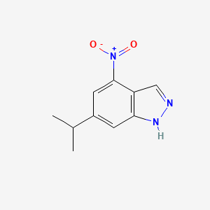 molecular formula C10H11N3O2 B1614205 4-Nitro-6-(propan-2-yl)-1H-indazole CAS No. 1000340-87-3
