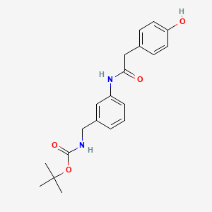 molecular formula C20H24N2O4 B1614213 {3-[2-(4-Hydroxy-phenyl)-acetylamino]-benzyl}-carbamic acid tert-butyl ester CAS No. 886362-47-6
