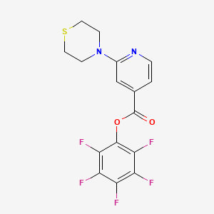 molecular formula C16H11F5N2O2S B1614219 五氟苯基 2-硫代吗啉-4-基吡啶-4-羧酸酯 CAS No. 934570-42-0