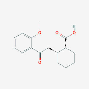 molecular formula C16H20O4 B1614224 cis-2-[2-(2-Methoxyphenyl)-2-oxoethyl]cyclohexane-1-carboxylic acid CAS No. 736136-32-6