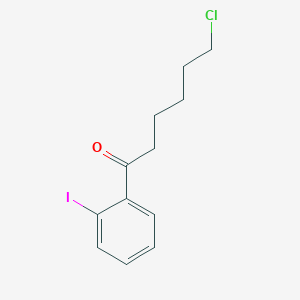 molecular formula C12H14ClIO B1614232 6-氯-1-(2-碘苯基)-1-氧代己烷 CAS No. 898768-35-9