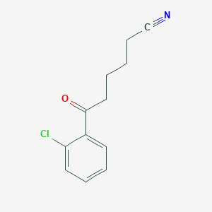 molecular formula C12H12ClNO B1614234 6-(2-Chlorophenyl)-6-oxohexanenitrile CAS No. 898767-78-7
