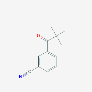 molecular formula C13H15NO B1614236 3'-氰基-2,2-二甲基丁基苯甲酮 CAS No. 898765-13-4