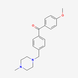 molecular formula C20H24N2O2 B1614241 4-甲氧基-4'-(4-甲基哌嗪甲基)二苯甲酮 CAS No. 898783-48-7