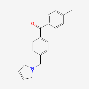 molecular formula C19H19NO B1614243 4-甲基-4'-(3-吡咯啉甲基)二苯甲酮 CAS No. 898763-75-2