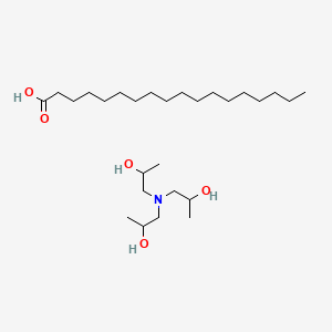 molecular formula C27H57NO5 B1614285 Octadecanoic acid, compd. with 1,1',1''-nitrilotris[2-propanol] (1:1) CAS No. 10042-67-8