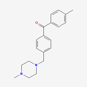 molecular formula C20H24N2O B1614296 4-甲基-4'-(4-甲基哌嗪甲基)二苯甲酮 CAS No. 898783-45-4