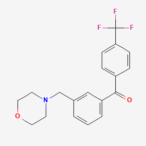 molecular formula C19H18F3NO2 B1614300 3-吗啉甲基-4'-三氟甲基苯甲酮 CAS No. 898792-01-3