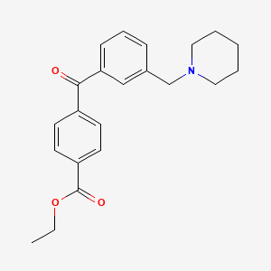 molecular formula C22H25NO3 B1614302 4'-羧乙氧基-3-哌啶甲基苯甲酮 CAS No. 898792-81-9