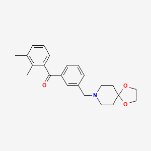 molecular formula C23H27NO3 B1614306 2,3-二甲基-3'-[1,4-二氧杂-8-氮杂螺[4.5]癸-8-基甲基]二苯甲酮 CAS No. 898761-81-4