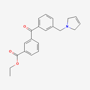 molecular formula C21H21NO3 B1614312 3-(3-((2,5-二氢-1H-吡咯-1-基)甲基)苯甲酰)苯甲酸乙酯 CAS No. 898789-84-9