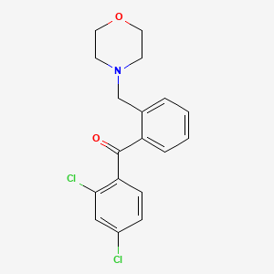 molecular formula C18H17Cl2NO2 B1614315 2,4-Dichloro-2'-morpholinomethyl benzophenone CAS No. 898751-01-4