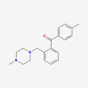 molecular formula C20H24N2O B1614328 4'-Methyl-2-(4-methylpiperazinomethyl) benzophenone CAS No. 898782-74-6