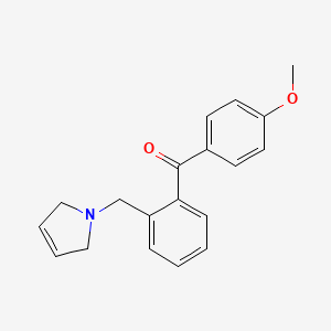 molecular formula C19H19NO2 B1614332 (2-((2,5-Dihydro-1H-pyrrol-1-yl)methyl)phenyl)(4-methoxyphenyl)methanone CAS No. 898762-89-5